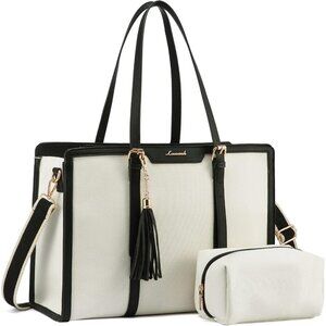 LOVEVOOK Laptop Bag for Women 15.6 inch Laptop Tote Bag with Clutch Purse